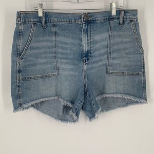 Aerie denim light wash jean shorts XL
